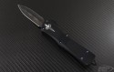 Microtech Knives Custom Combat Troodon D/E Automatic OTF D/A Knife (3.75in Damascus Plain) ct-c-de-dam-ti - Front