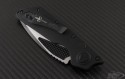 Microtech Knives Custom DOC T/E Automatic Folder S/A Knife (3.5in Black Plain) doc-c-ks-blk - Additional View