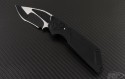 Microtech Knives Custom DOC T/E Automatic Folder S/A Knife (3.5in Black Plain) doc-c-ks-blk - Front