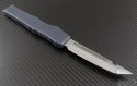 Microtech Knives Custom Gray Halo V T/E Automatic OTF S/A Knife (4.6in Mirror Polished Plain 154-CM) HALO-C-GM-TE - Back