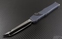Microtech Knives Custom Gray Halo V T/E Automatic OTF S/A Knife (4.6in Mirror Polished Plain 154-CM) HALO-C-GM-TE - Front