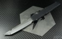 Microtech Knives Custom Halo V T/E Automatic OTF S/A Knife (4.6in Stonewashed Plain) HALO-C-TE-SW - Front