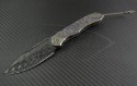 Microtech Knives Custom Metal Anax S/E Folder Knife (3.5in Damascus Plain) anax-ti-bdam - Front