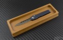 Microtech Knives Custom Mini Halo S/E Automatic OTF S/A Knife (1.94in Damascus Plain ) Mini-Halo - Front