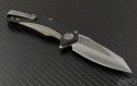 Microtech Knives Custom Mini Matrix S/E Flipper Knife (3in Stonewashed Plain) mini-matrix-c-sw - Back