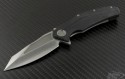 Microtech Knives Custom Mini Matrix S/E Flipper Knife (3in Stonewashed Plain) mini-matrix-c-sw - Front