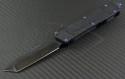 Microtech Knives Custom Scarab T/E Automatic OTF D/A Knife (3.44in DLC Plain ELMAX) MTC-0020 - Front