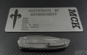 Microtech Knives Custom Silver Anax S/E Folder Knife (3.5in Mirror Polished Plain) anax-c-hp-ti - Additional View