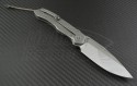 Microtech Knives Custom Silver Anax S/E Folder Knife (3.5in Mirror Polished Plain) anax-ti-hp - Back