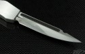 Microtech Knives Custom Stainless Steel Halo V S/E Automatic OTF S/A Knife (4.6in Mirror Polished Plain) HALO-SS-HP - Back