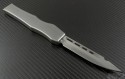 Microtech Knives Custom Stainless Steel Halo V S/E Automatic OTF S/A Knife (4.6in Stonewashed Plain) HALO-C-SS-SW - Back