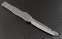 Microtech Knives Custom Stainless Steel Halo V T/E Automatic OTF S/A Knife (4.6in Mirror Polished Plain) HALO-SS-TE-HP - Back