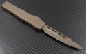 Microtech Knives Custom Tan Halo V S/E Automatic OTF S/A Knife (4.6in Color Coated Plain) HALO-C-DT - Back