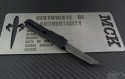 Microtech Knives Custom UTX-70 T/E Automatic OTF D/A Knife (2.41in Damascus Plain ) utx70-c-dam-t - Back