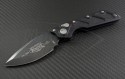 Microtech Knives DOC S/E Flipper S/A Knife (3.875in Black Plain ELMAX) 154-1-2014 - Front
