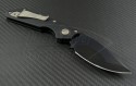 Microtech Knives DOC S/E Flipper S/A Knife (3.875in DLC Plain ELMAX) 154-1-DLC - Back