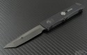 Microtech Knives Exodus T/E Automatic OTF S/A Knife (3.25in DLC Plain CPM-154) VNT-0117 - Front