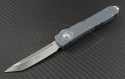 Microtech Knives Gray Ultratech T/E Automatic OTF D/A Knife (3.44in Satin Plain ELMAX) 123-4GY - Front