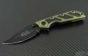 Microtech Knives Green DOC S/E Flipper Knife (3.875in Black Plain S30-V) 153-1GR - Front