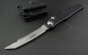Microtech Knives Halo V T/E Automatic OTF S/A Knife (4.6in Satin Part Serr ELMAX) 150-5-2014 - Front