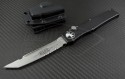 Microtech Knives Halo V T/E Automatic OTF S/A Knife (4.6in Stonewashed Part Serr) 150-11-2014 - Front