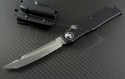 Microtech Knives Halo V T/E Automatic OTF S/A Knife (4.6in Stonewashed Part Serr N690) 150-11-2015 - Front