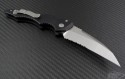 Microtech Knives Kestrel Warncliffe Automatic Folder S/A Knife (3.75in Bead Blasted Part Serr 154-CM) VNT-0128 - Back