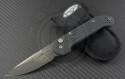 Microtech Knives LUDT S/E Automatic Folder S/A Knife (3.4in Damascus Plain ) VNT-0141 - Front