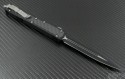 Microtech Knives Makora II D/E Automatic OTF D/A Knife (4.4in Black Plain ELMAX) 106-1 - Back
