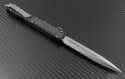 Microtech Knives Makora II D/E Automatic OTF D/A Knife (4.4in Satin Plain ELMAX) 106-4 - Back