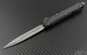 Microtech Knives Makora II D/E Automatic OTF D/A Knife (4.4in Satin Plain ELMAX) 106-4 - Front