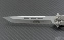 Microtech Knives Metal Tachyon II T/E Butterfly Knife (4.5in Satin Plain 154-CM) 172-4 - Additional View