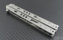 Microtech Knives Metal Tachyon II T/E Butterfly Knife (4.5in Satin Plain 154-CM) 172-4 - Additional View