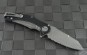 Microtech Knives Mini Matrix S/E Flipper Knife (3in Bead Blasted Part Serr ATS-34) 164-8 - Back