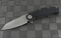 Microtech Knives Mini Matrix S/E Flipper Knife (3in Bead Blasted Part Serr ATS-34) 164-8 - Front