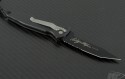 Microtech Knives Mini Socom T/E Automatic Folder Knife (3.25in Black Part Serr 154-CM) m-socom-a - Back