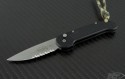 Microtech Knives Mini UDT S/E Automatic Folder S/A Knife (2.25in Bead Blasted Part Serr ELMAX) 155-8 - Front