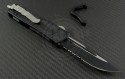 Microtech Knives Navy Scarab S/E Automatic OTF D/A Knife (3.44in Black Part Serr ELMAX) 182-2 - Back