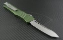 Microtech Knives OD Green Combat Troodon T/E Automatic OTF D/A Knife (3.75in Stonewashed Plain) 144-10OD - Back