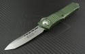 Microtech Knives OD Green Combat Troodon T/E Automatic OTF D/A Knife (3.75in Stonewashed Plain) 144-10OD - Front