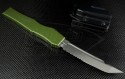Microtech Knives OD Green Halo V T/E Automatic OTF S/A Knife (4.6in Stonewashed Part Serr N690) 150-11OD - Back