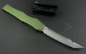 Microtech Knives OD Green Halo V T/E Automatic OTF S/A Knife (4.6in Stonewashed Plain N690) 150-10OD - Back