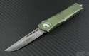 Microtech Knives OD Green Troodon S/E Automatic OTF D/A Knife (3.1in Satin Plain ELMAX) 139-4GR - Front