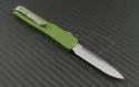 Microtech Knives OD Green UTX-70 S/E Automatic OTF D/A Knife (2.41in Stonewashed Plain ELMAX) 148-10OD - Back