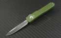 Microtech Knives OD Green UTX-70 S/E Automatic OTF D/A Knife (2.41in Stonewashed Plain ELMAX) 148-10OD - Front