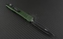Microtech Knives OD Green Ultratech D/E Automatic OTF D/A Knife (3.44in Black Part Serr ELMAX) 122-2OD-TRI - Back