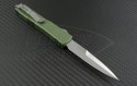 Microtech Knives OD Green Ultratech D/E Automatic OTF D/A Knife (3.44in Satin Plain ELMAX) 120-4OD - Back