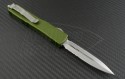 Microtech Knives OD Green Ultratech D/E Automatic OTF D/A Knife (3.44in Stonewashed Part Serr ELMAX) 122-11OD - Back