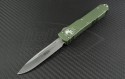Microtech Knives OD Green Ultratech S/E Automatic OTF D/A Knife (3.44in Stonewashed Plain ELMAX) 121-10OD - Front