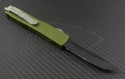 Microtech Knives OD Green Ultratech T/E Automatic OTF D/A Knife (3.44in DLC Part Serr ELMAX) 123-2OD - Back